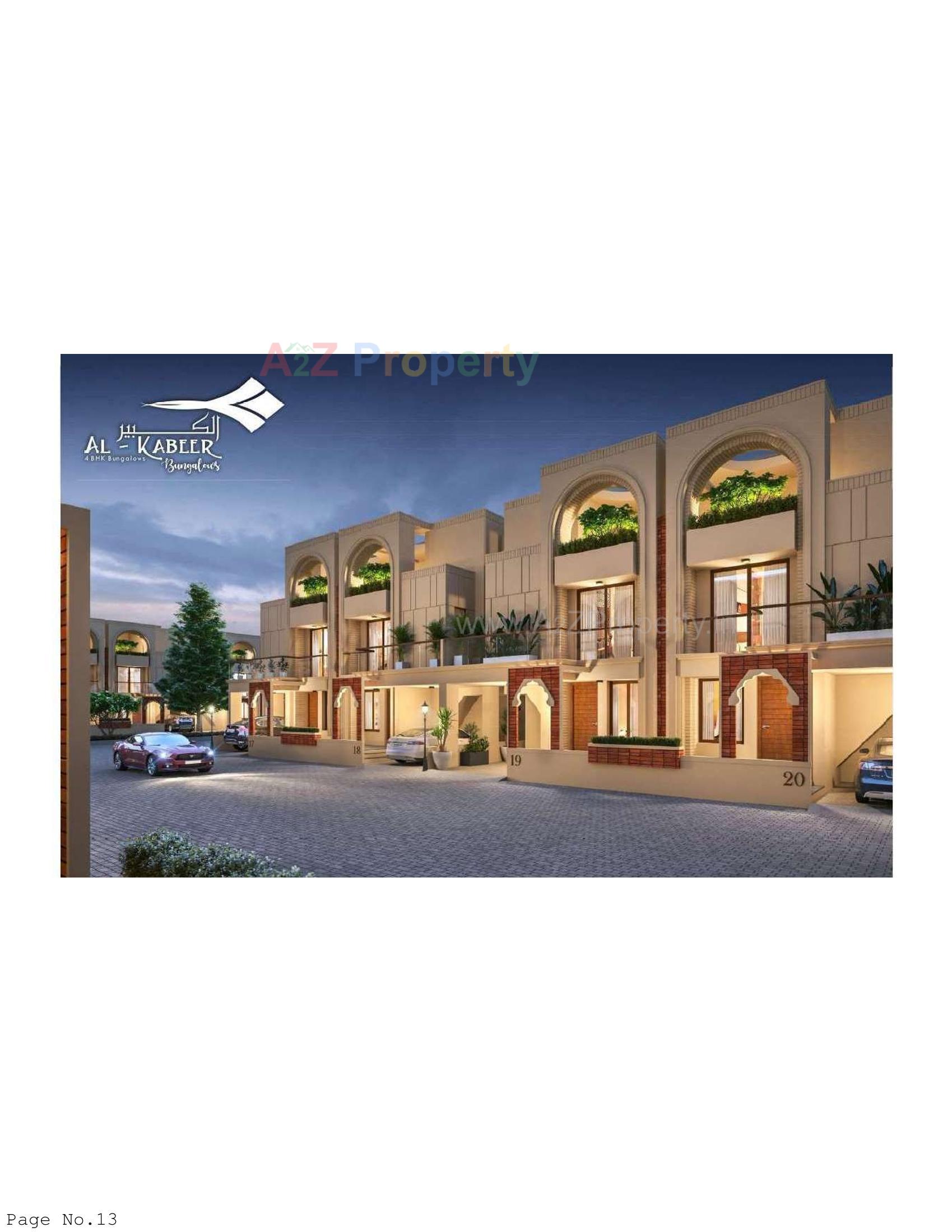 3D Elevation of real estate project Al Kabeer Bungalows located at Tandalja, Vadodara, Gujarat