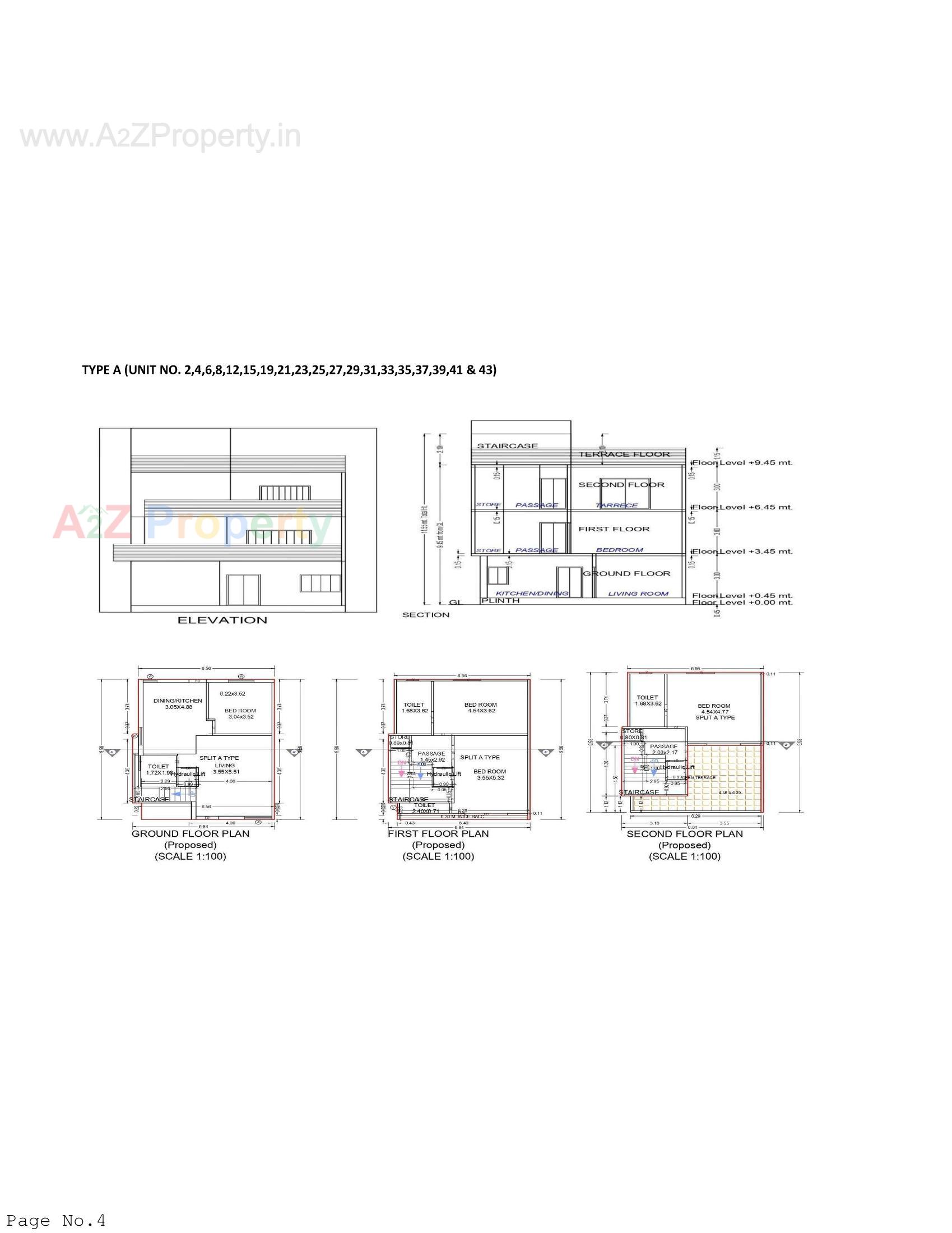 Layout of real estate project Al Kabeer Bungalows located at Tandalja, Vadodara, Gujarat