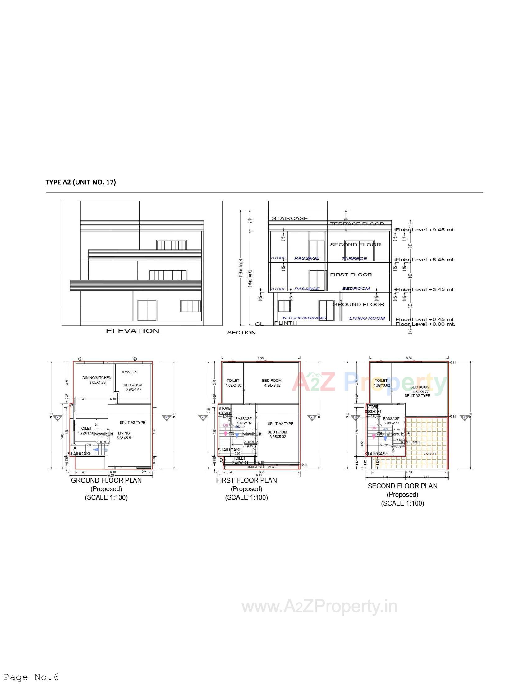 Layout of real estate project Al Kabeer Bungalows located at Tandalja, Vadodara, Gujarat