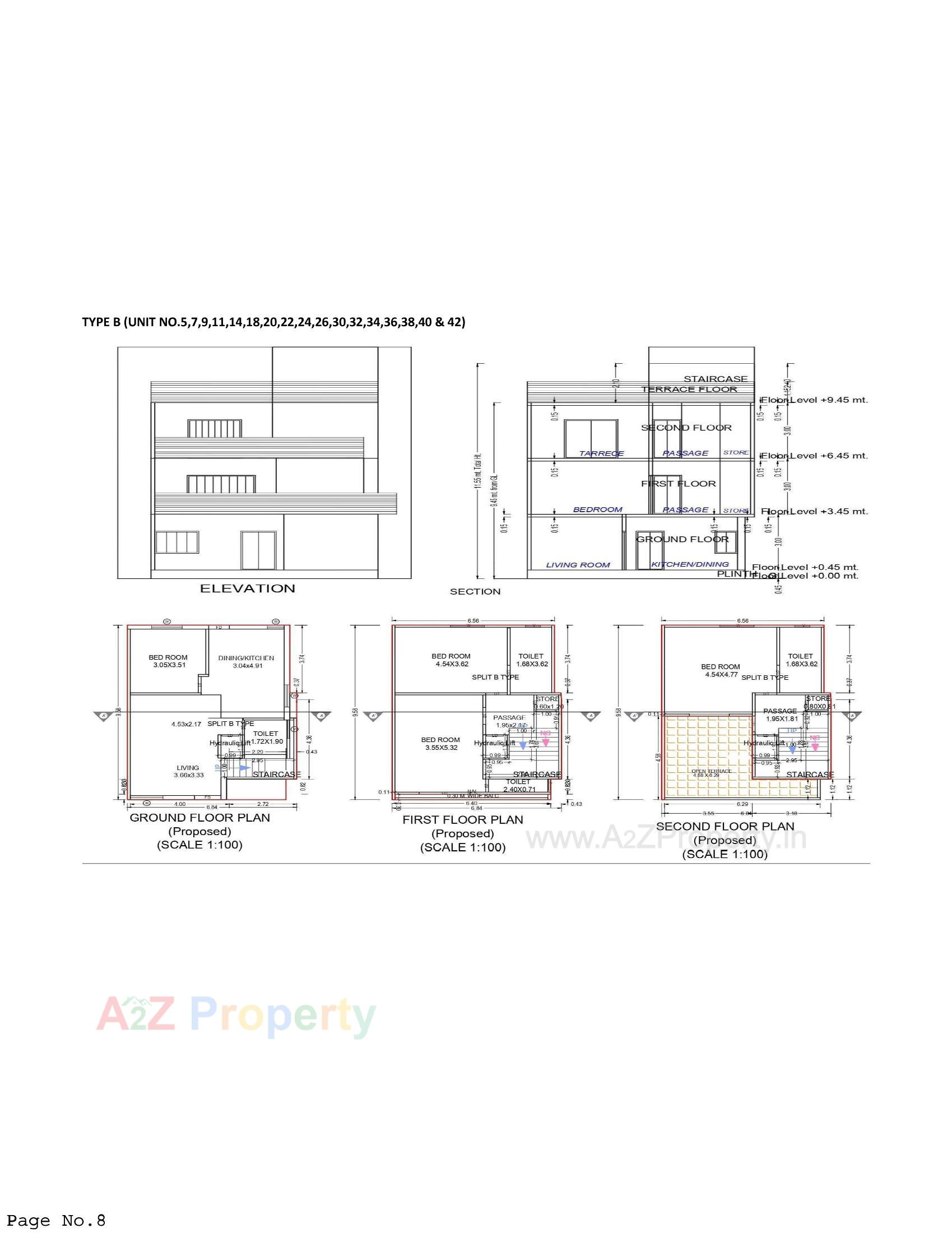 Layout of real estate project Al Kabeer Bungalows located at Tandalja, Vadodara, Gujarat