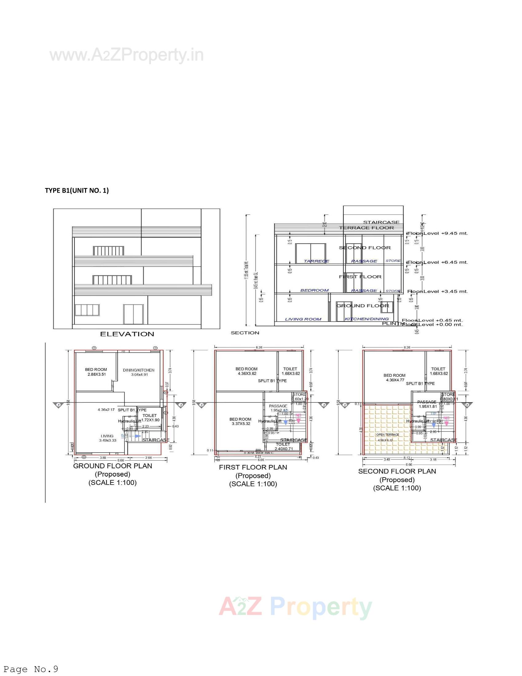 Layout of real estate project Al Kabeer Bungalows located at Tandalja, Vadodara, Gujarat