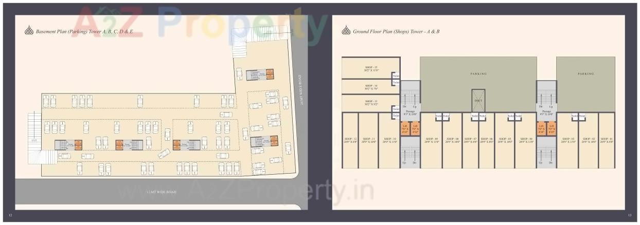 Layout of real estate project Al Makkah Towers located at Vadodara, Vadodara, Gujarat