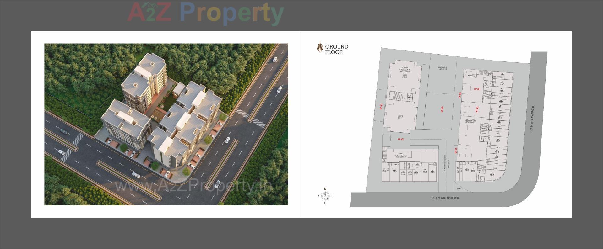 Layout of real estate project Al Minaar Heights located at Tandalja, Vadodara, Gujarat