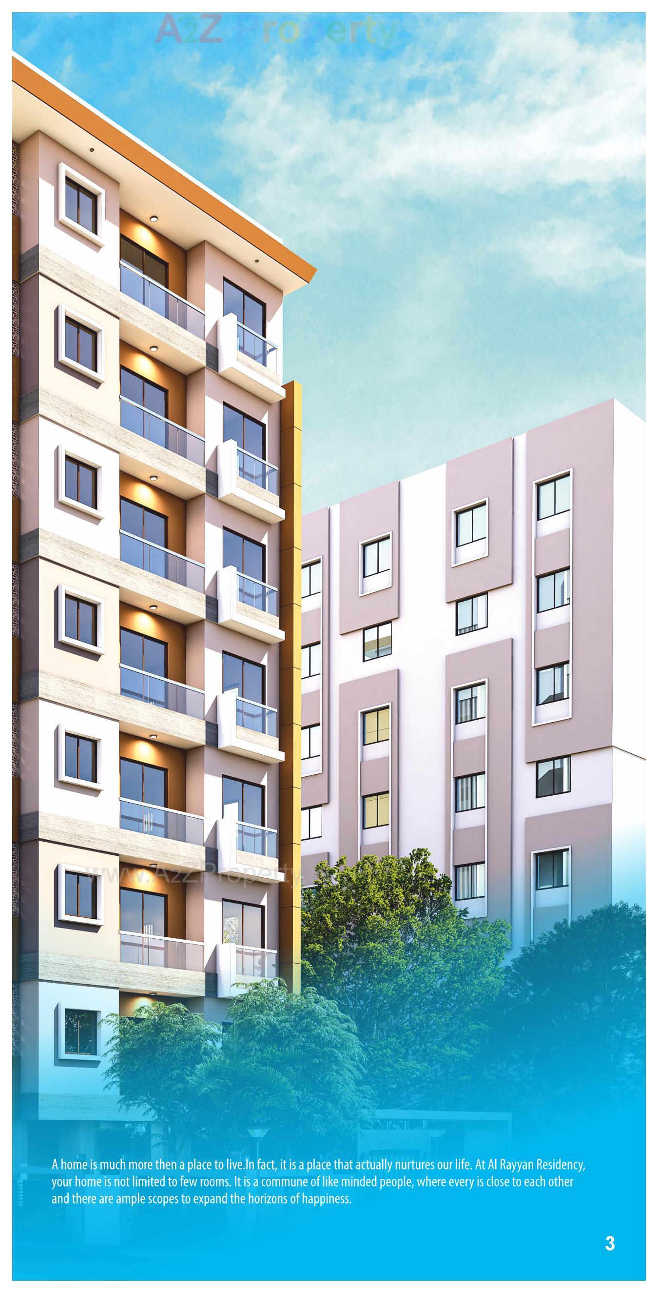 3D Elevation of real estate project Al Rayyan Residency located at Gorwa, Vadodara, Gujarat