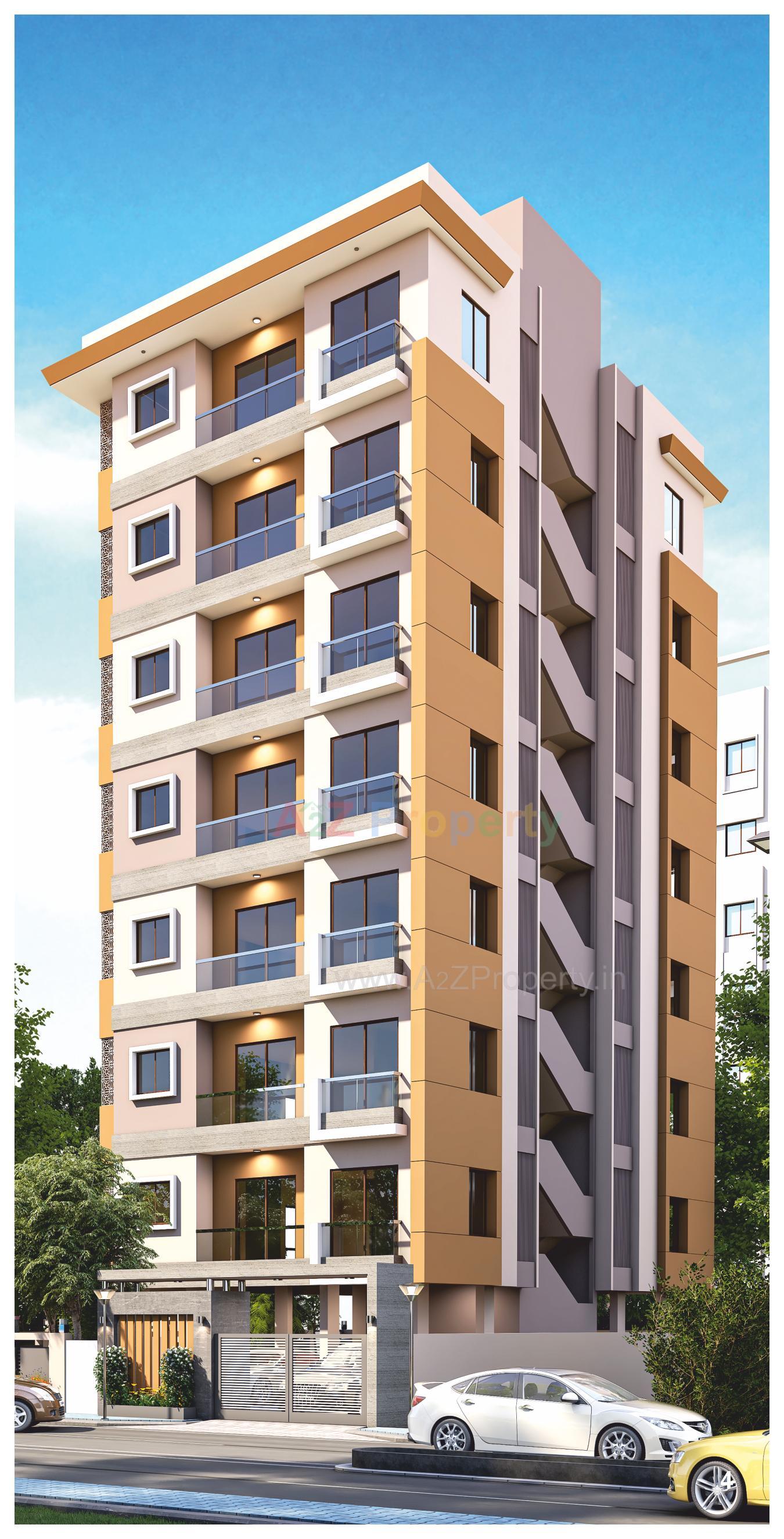 3D Elevation of real estate project Al Rayyan Residency located at Gorwa, Vadodara, Gujarat