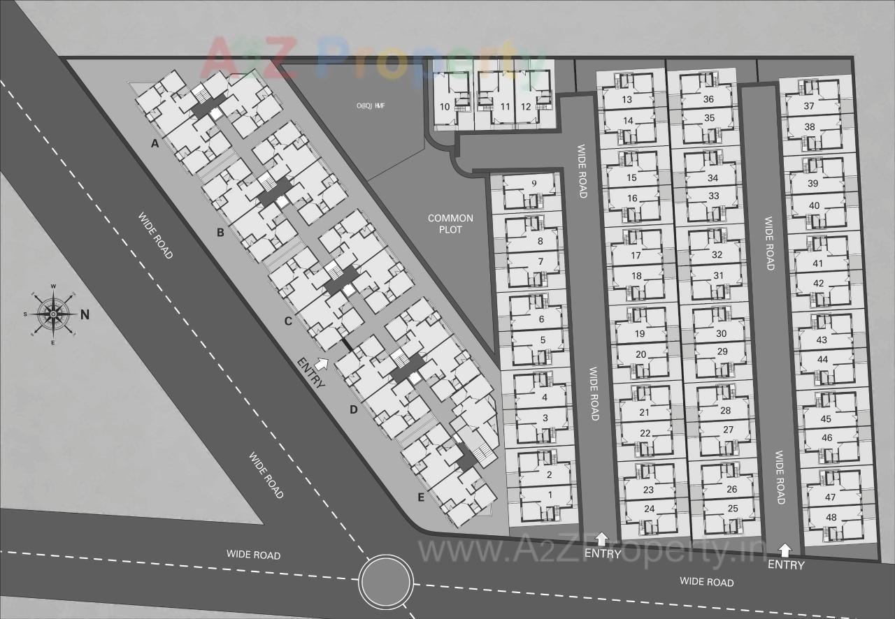 Layout of real estate project Alif Bunglows   Heights located at Gorva, Vadodara, Gujarat