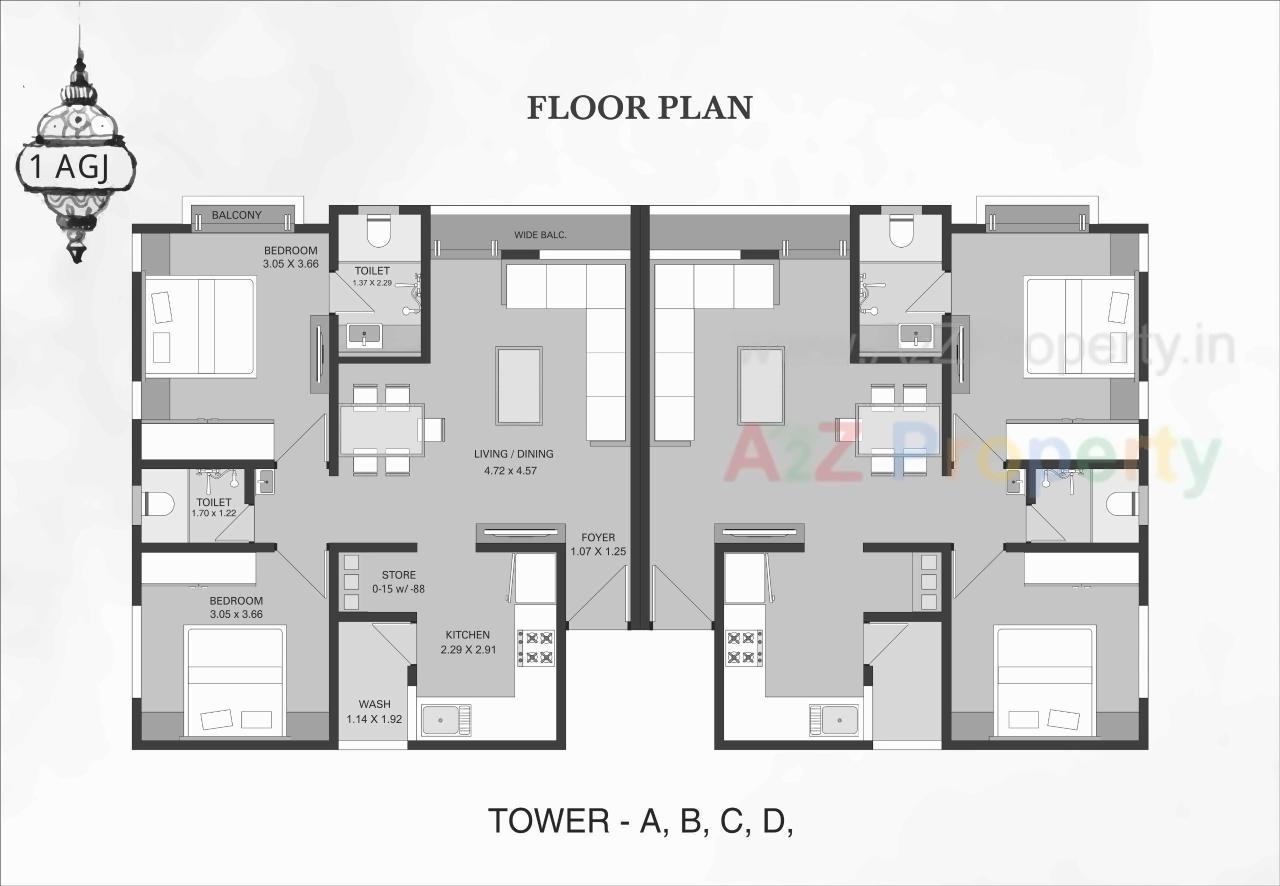 Layout of real estate project Alif Bunglows   Heights located at Gorva, Vadodara, Gujarat