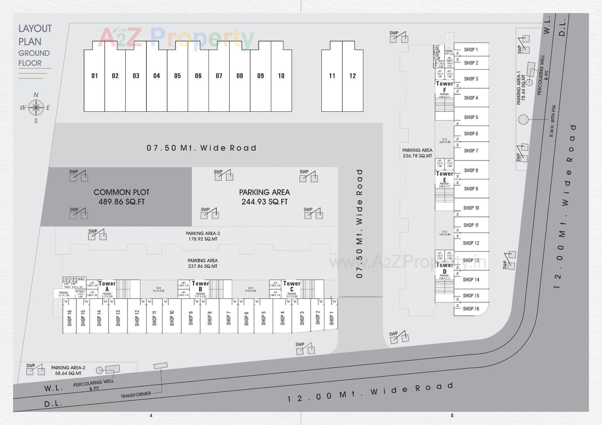 Layout of real estate project Alpha Avenue located at Tandalja, Vadodara, Gujarat