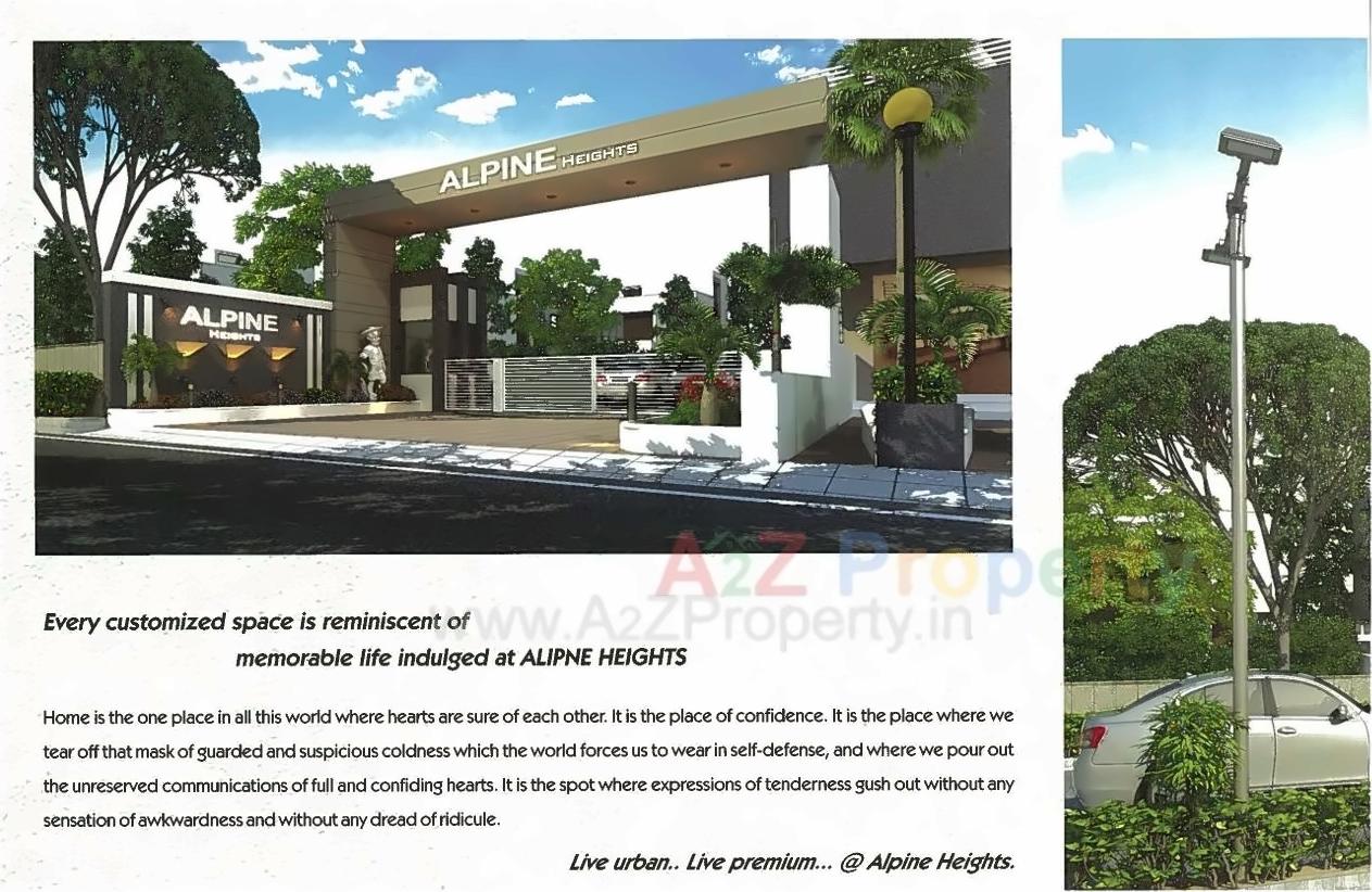 3D Elevation of real estate project Alpine Heights located at Atladara, Vadodara, Gujarat