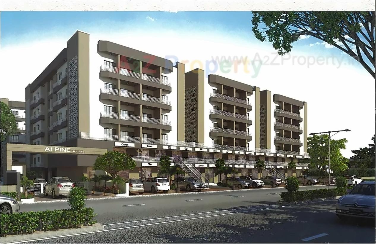 3D Elevation of real estate project Alpine Heights located at Atladara, Vadodara, Gujarat