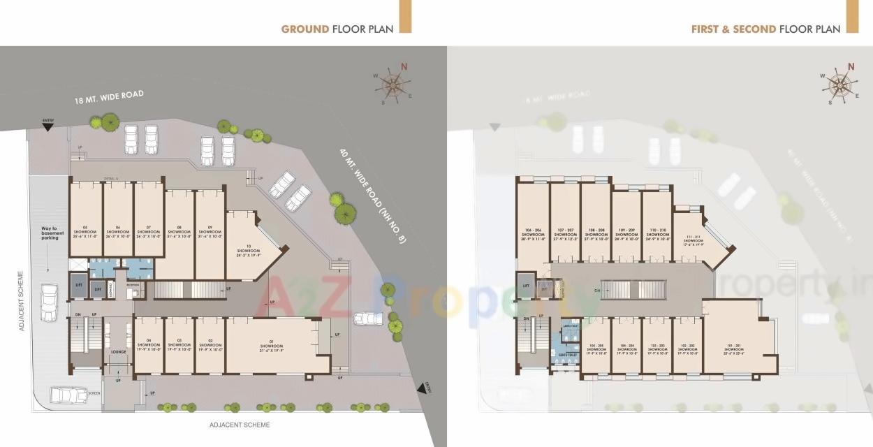 Layout of real estate project Amar Icon located at Chhani, Vadodara, Gujarat