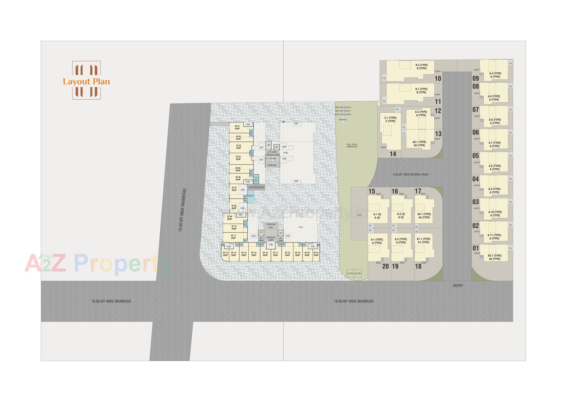 Layout of real estate project Amardeep Harmony located at Chhani, Vadodara, Gujarat