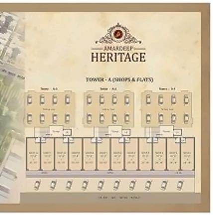 Layout of real estate project Amardeep Heritage located at Vadodara, Vadodara, Gujarat