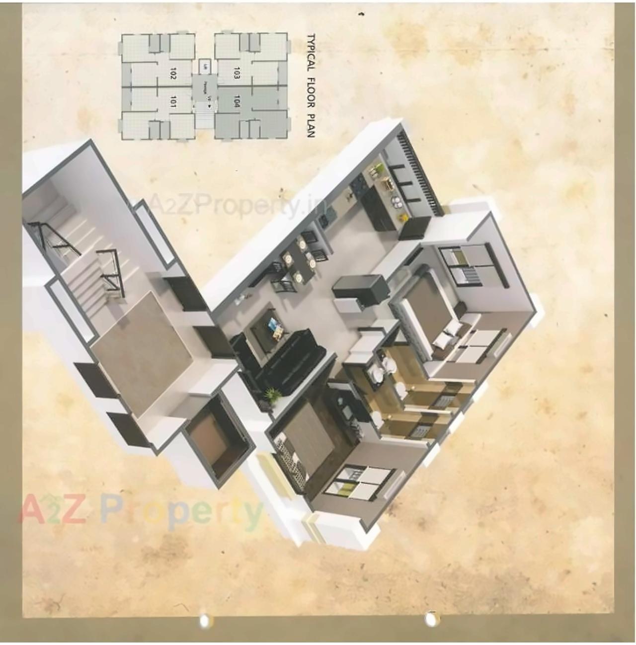 Layout of real estate project Amardeep Heritage located at Sayajipura, Vadodara, Gujarat