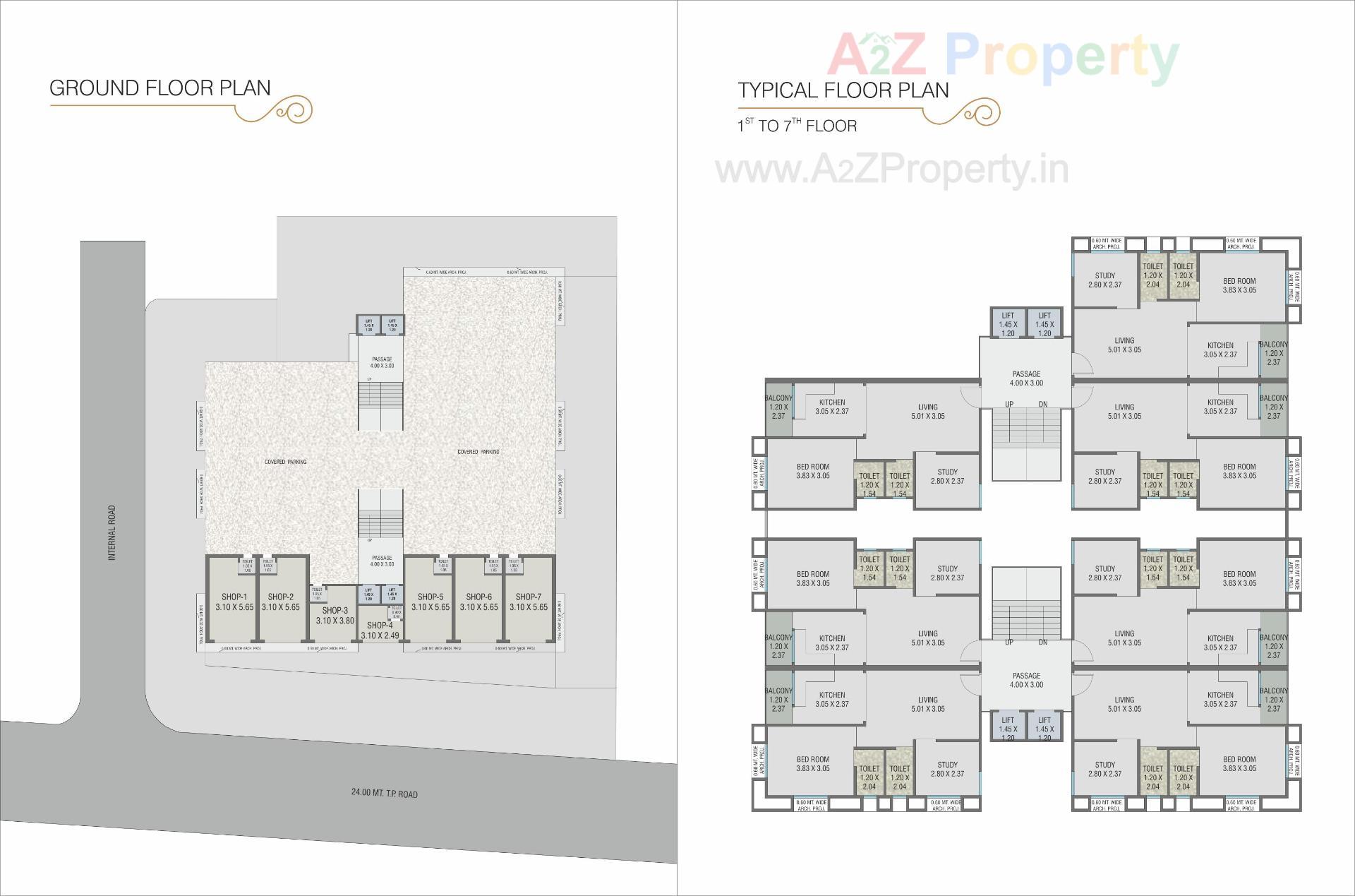 Layout of real estate project Amardeep Heritage located at Nagar, Vadodara, Gujarat