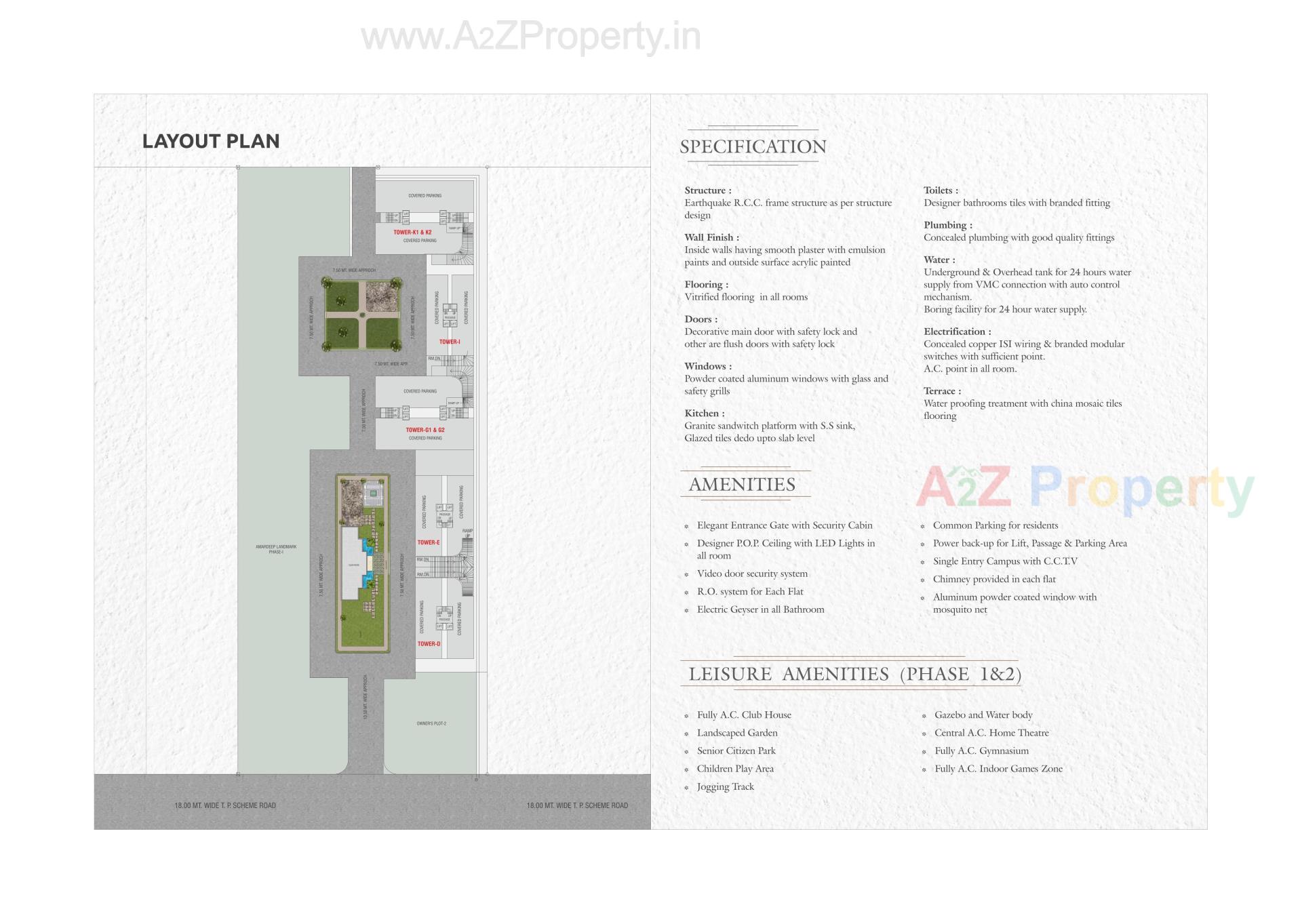  of real estate project Amardeep Landmark located at Sayajipura, Vadodara, Gujarat