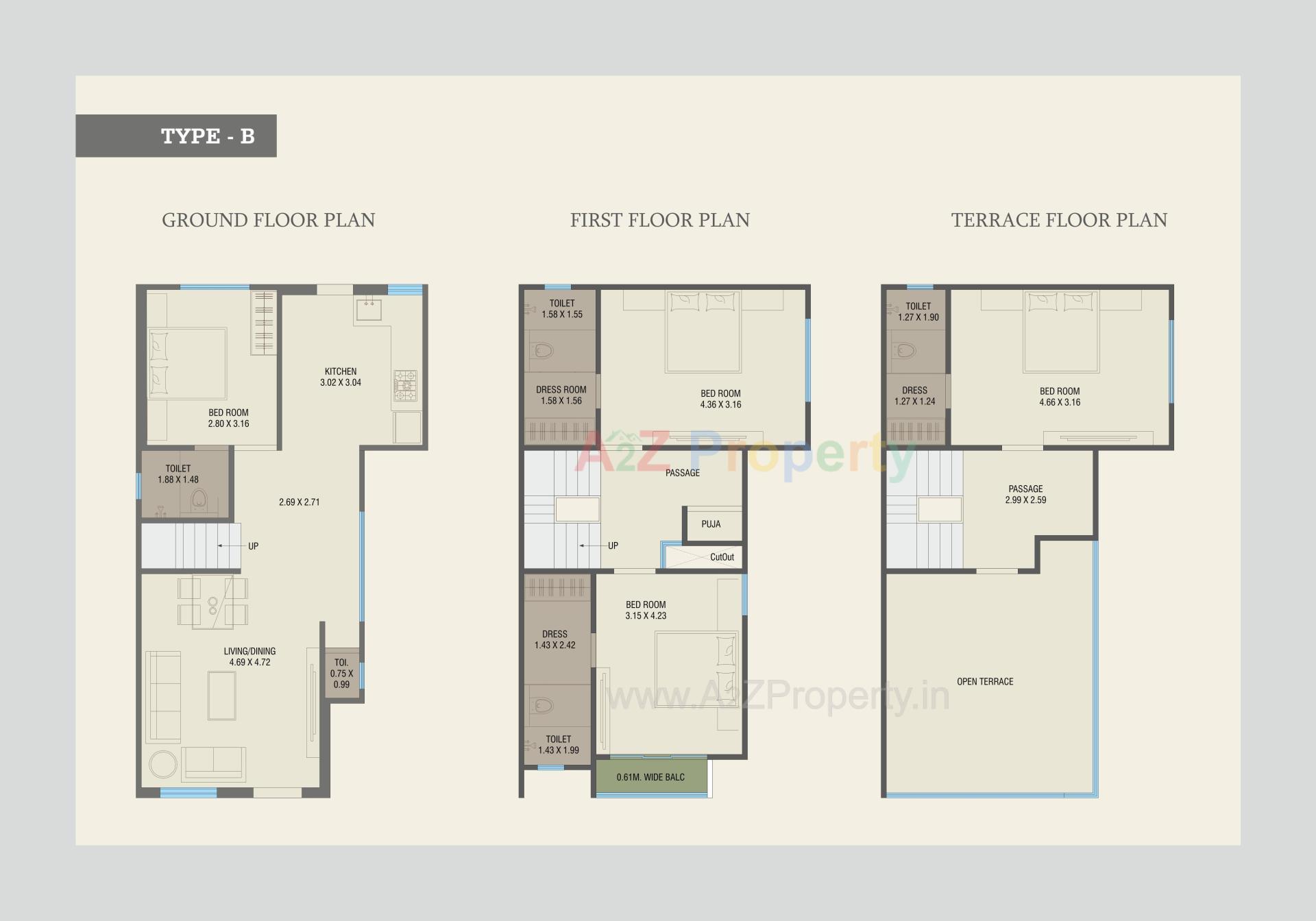 Layout of real estate project Amardeep Villa located at Chani, Vadodara, Gujarat