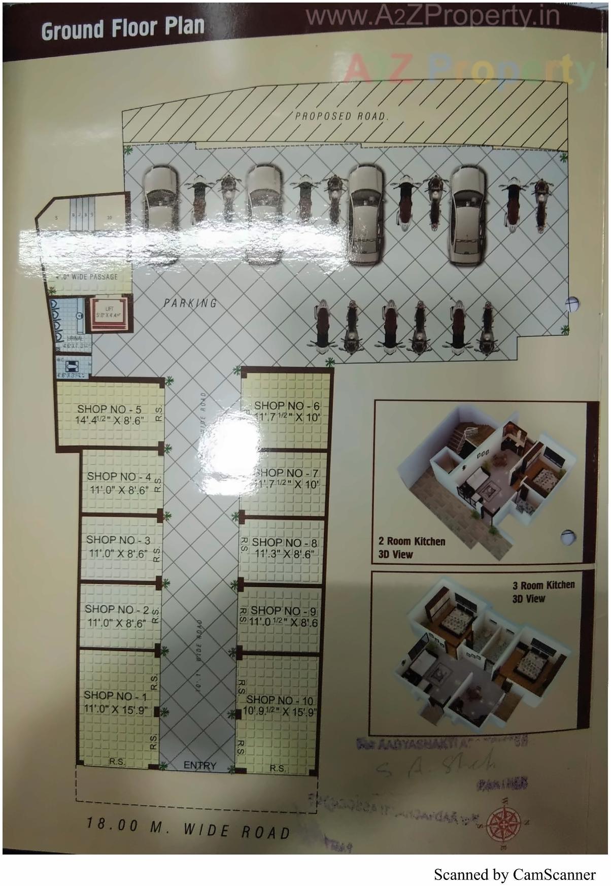 Layout of real estate project Ambe Villa located at Wadi, Vadodara, Gujarat