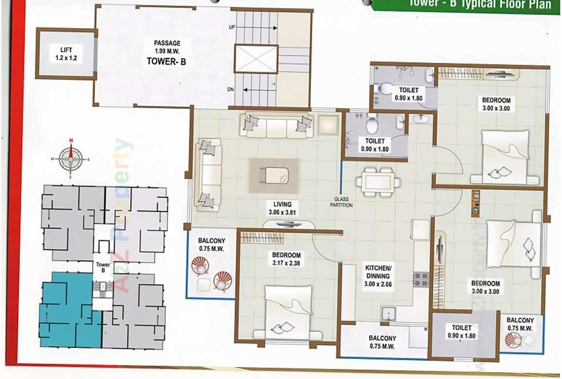 Layout of real estate project Ambica Avenue located at Atladara, Vadodara, Gujarat
