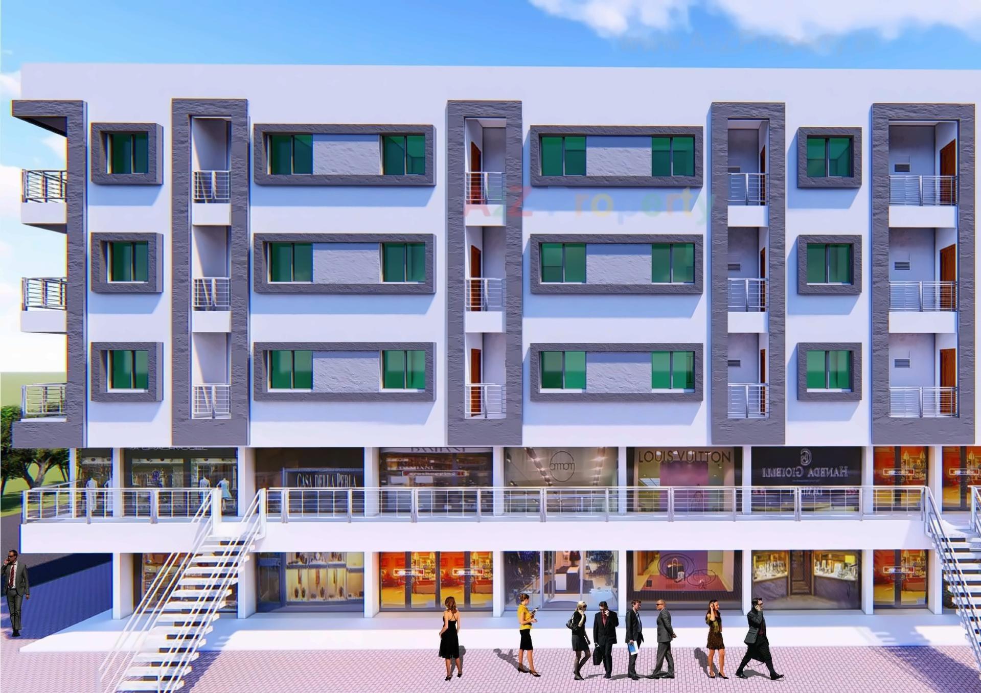 3D Elevation of real estate project Ambica Residency located at Vadodara, Vadodara, Gujarat