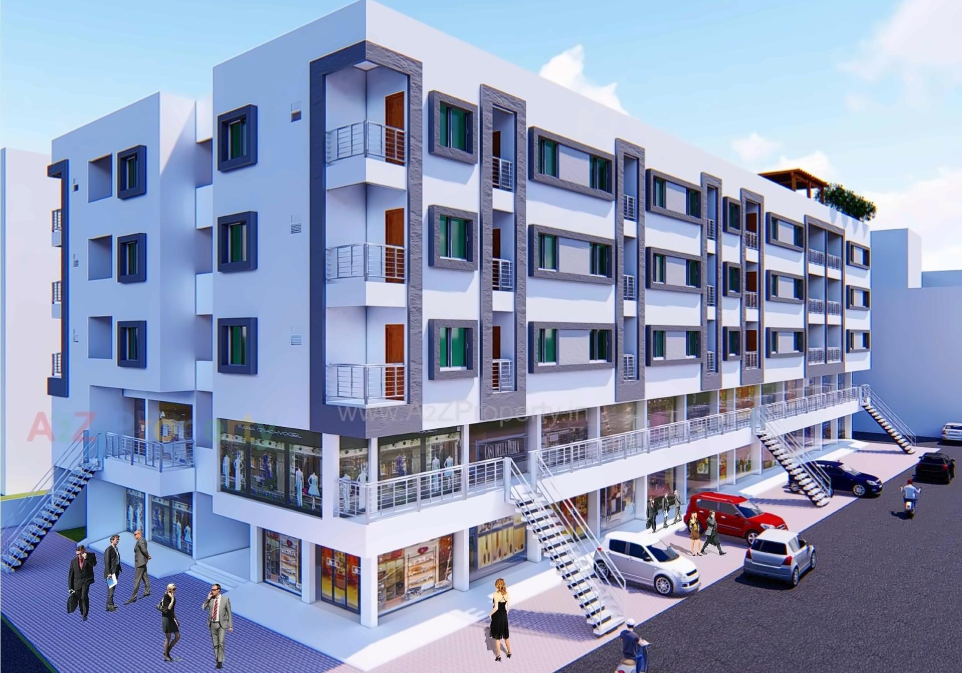 3D Elevation of real estate project Ambica Residency located at Vadodara, Vadodara, Gujarat
