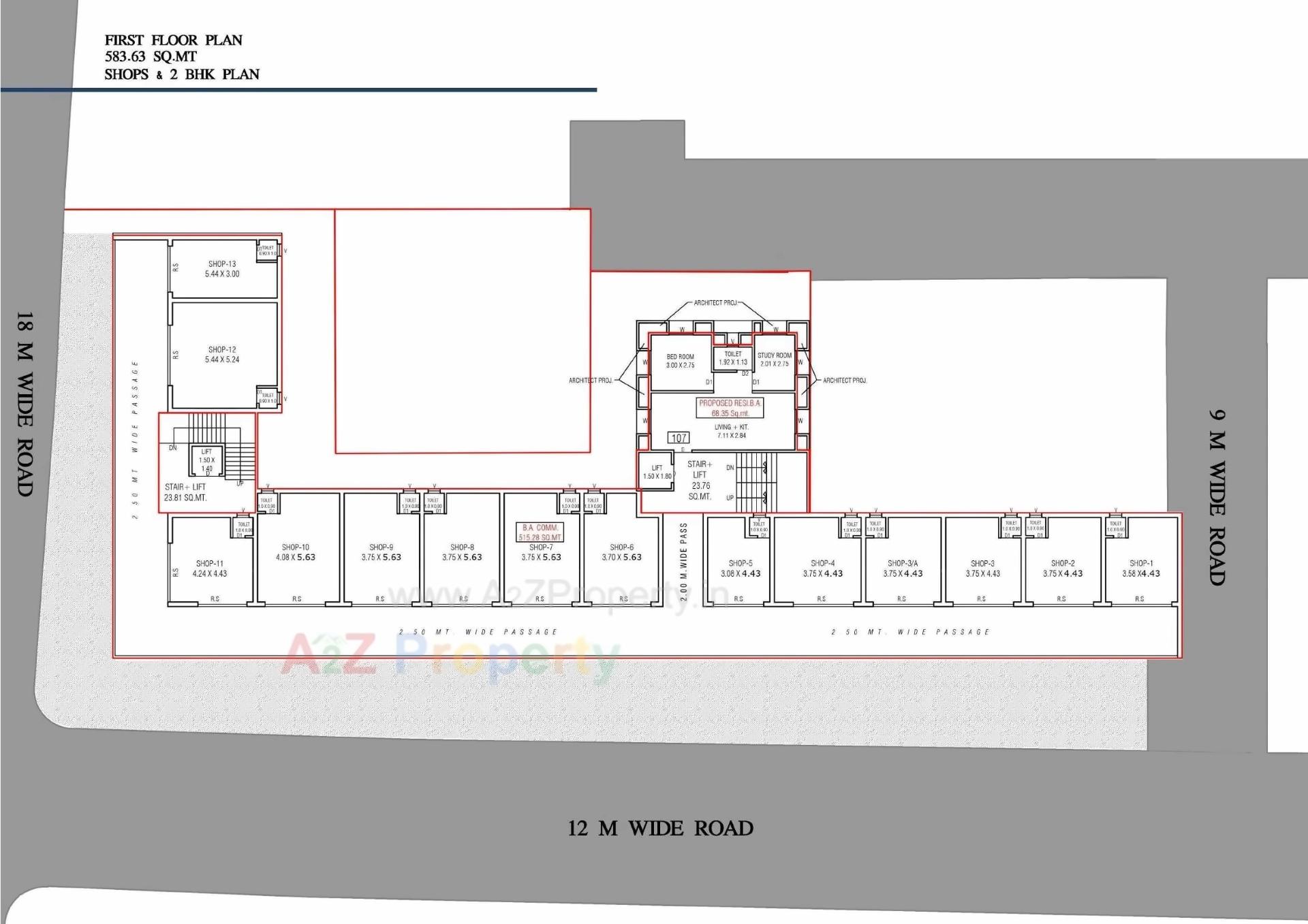 Layout of real estate project Ambica Residency located at Vadodara, Vadodara, Gujarat