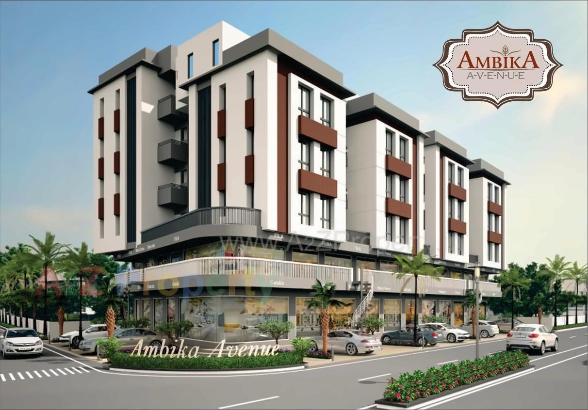 3D Elevation of real estate project Ambika Avenue located at Vadodara, Vadodara, Gujarat