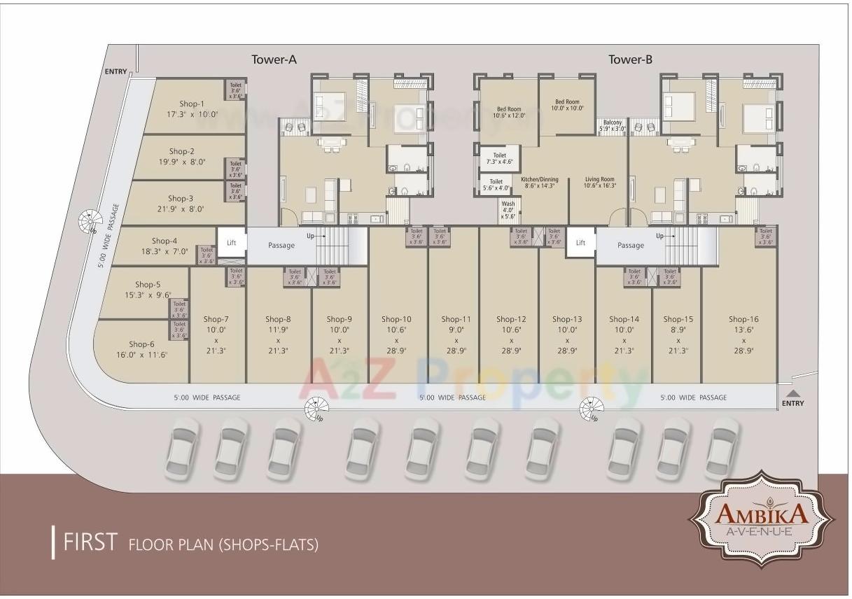 Layout of real estate project Ambika Avenue located at Vadodara, Vadodara, Gujarat