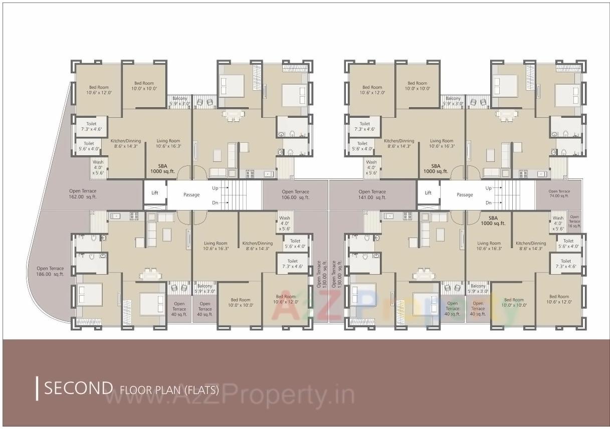 Layout of real estate project Ambika Avenue located at Vadodara, Vadodara, Gujarat