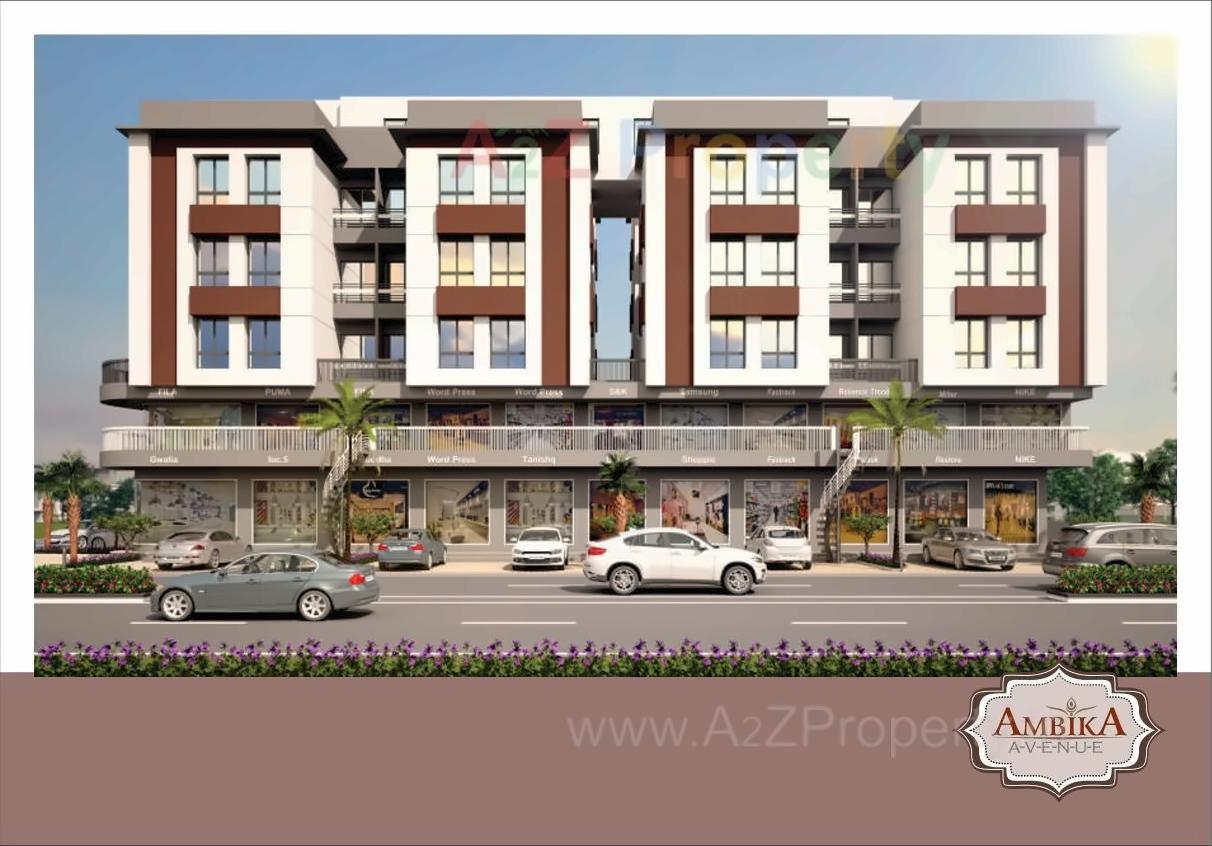 3D Elevation of real estate project Ambika Avenue located at Vadodara, Vadodara, Gujarat