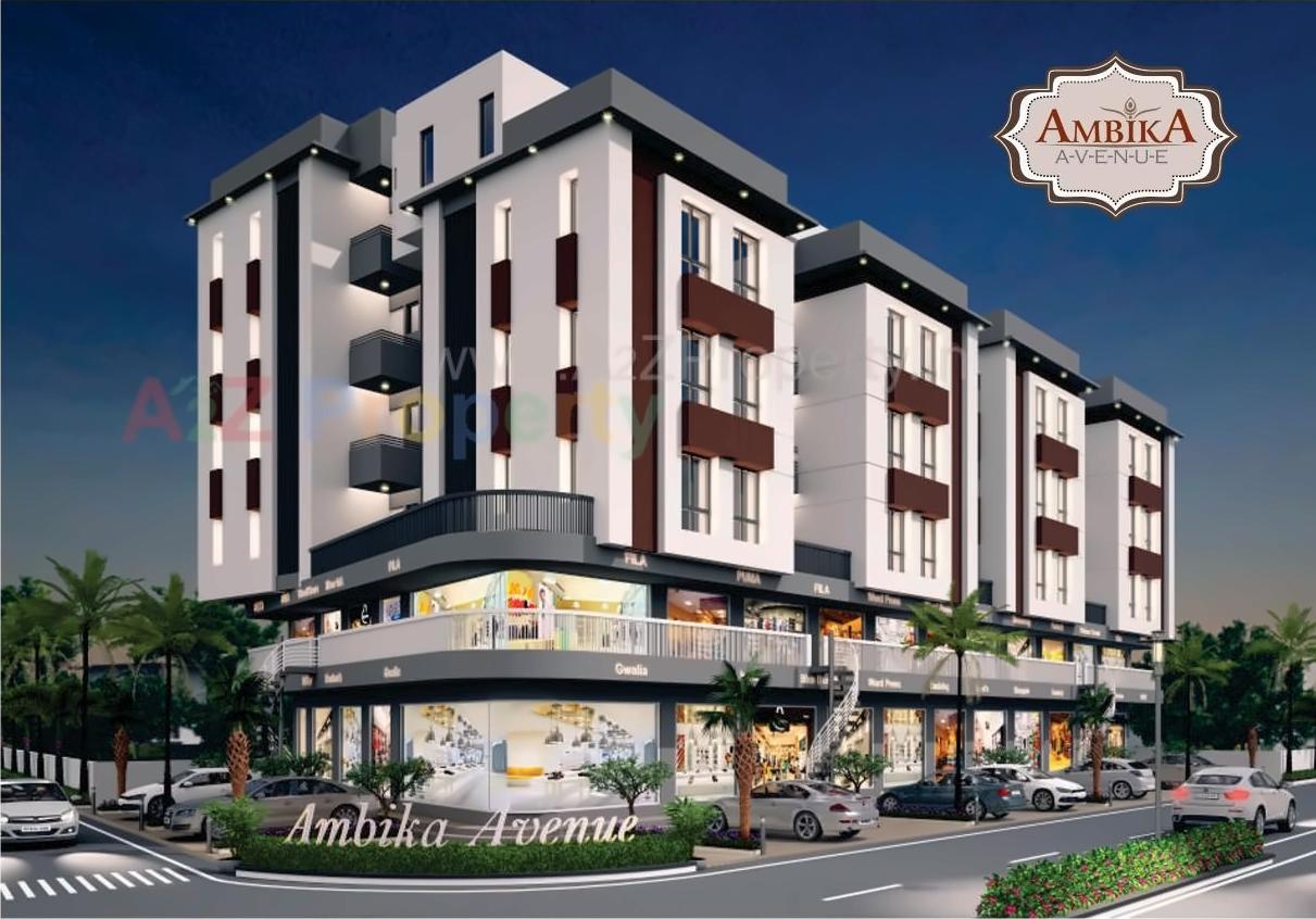3D Elevation of real estate project Ambika Avenue located at Vadodara, Vadodara, Gujarat