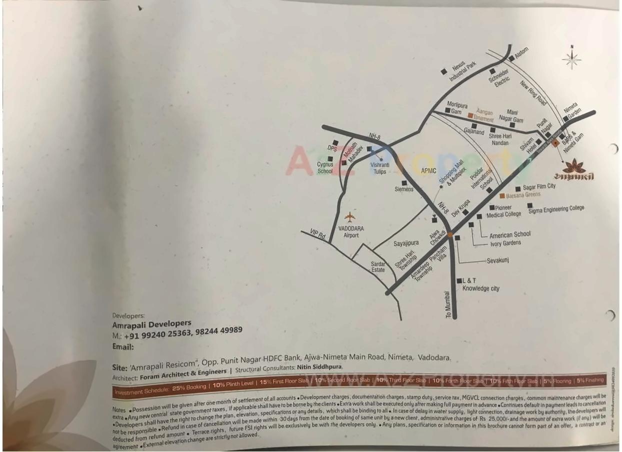  of real estate project Amrapali Resicom located at Nimetha, Vadodara, Gujarat