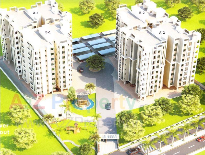 3D Elevation of real estate project Anand Garden located at Gotri, Vadodara, Gujarat
