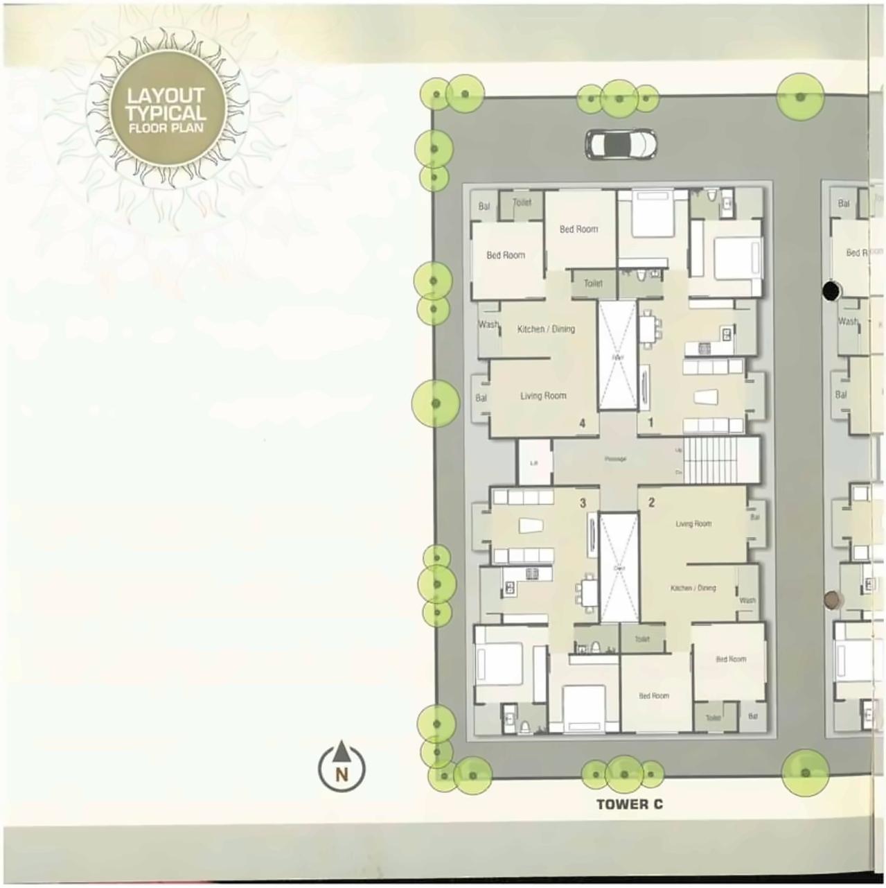 Layout of real estate project Anand Kiran located at Bhayli, Vadodara, Gujarat