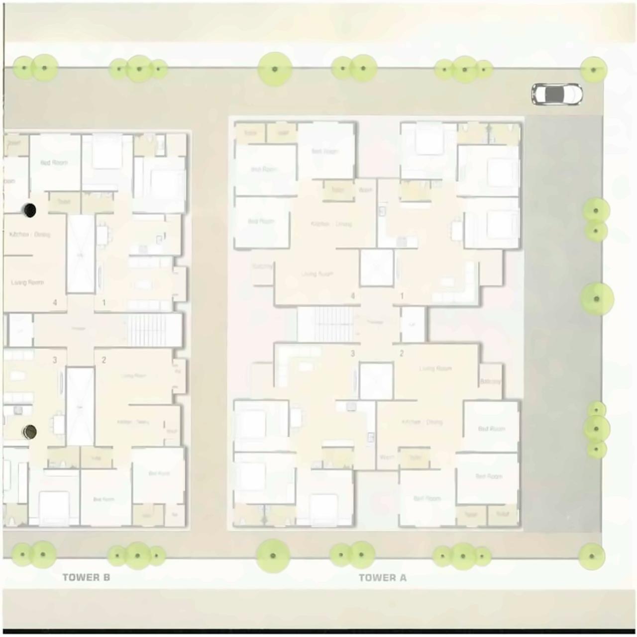 Layout of real estate project Anand Kiran located at Bhayli, Vadodara, Gujarat