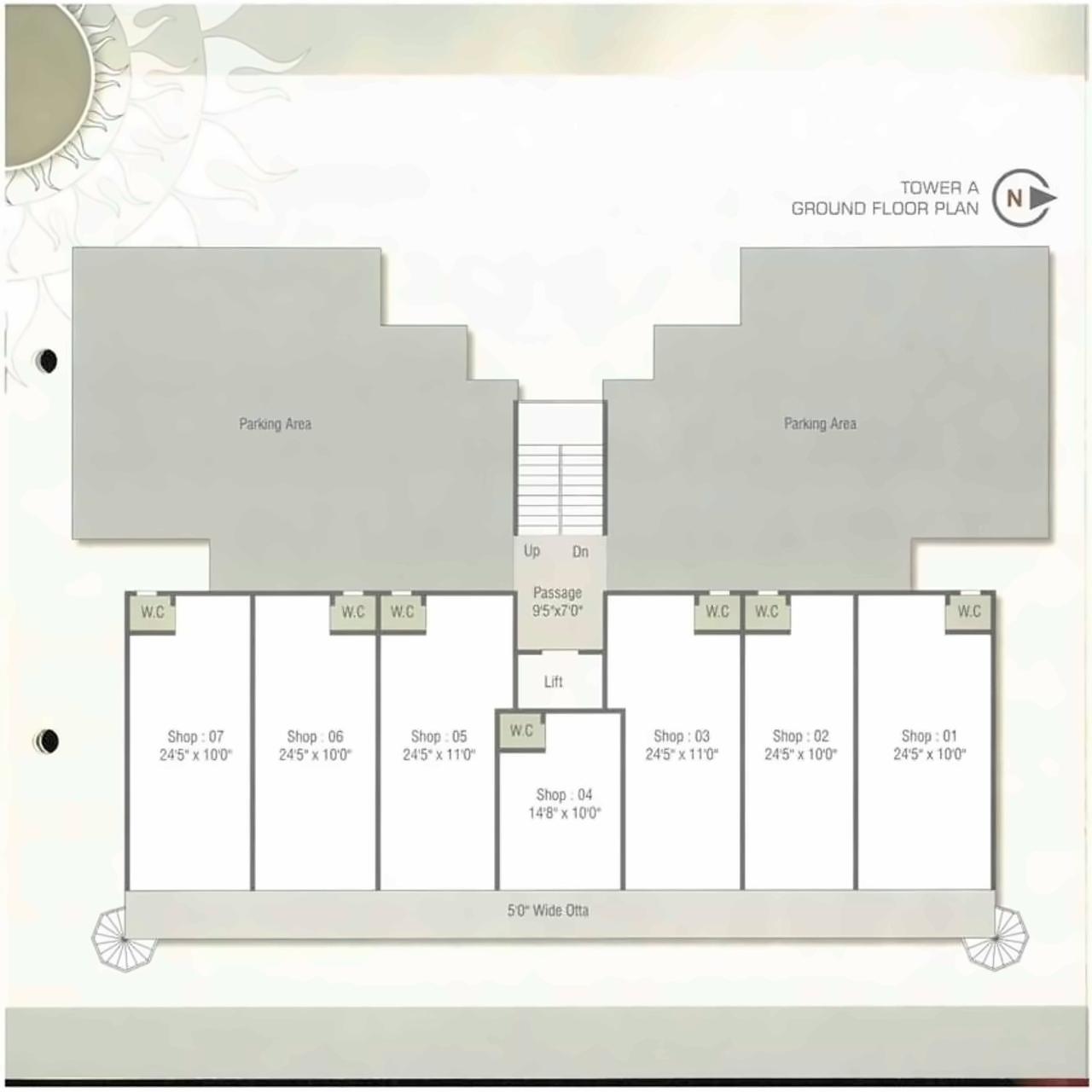 Layout of real estate project Anand Kiran located at Bhayli, Vadodara, Gujarat