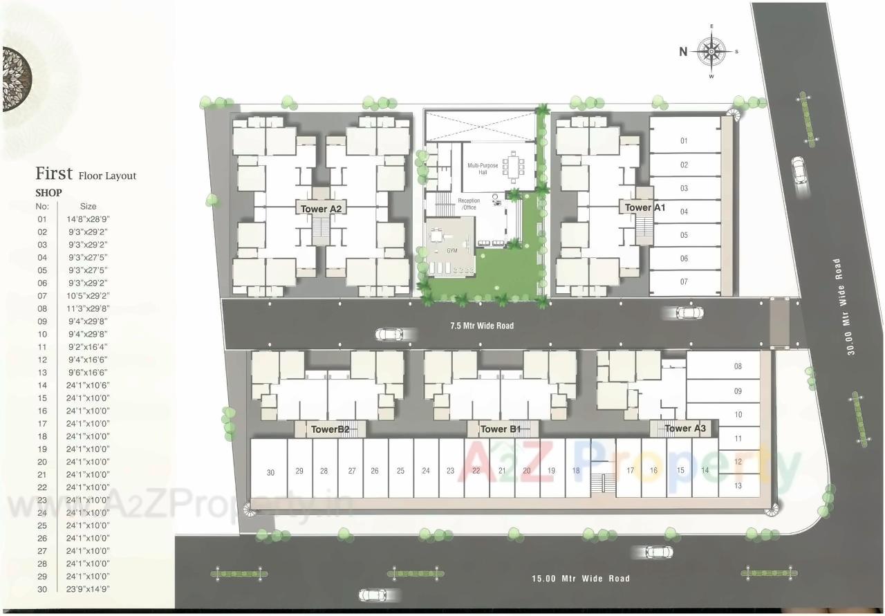 Layout of real estate project Anandvan Residency located at Sevasi, Vadodara, Gujarat