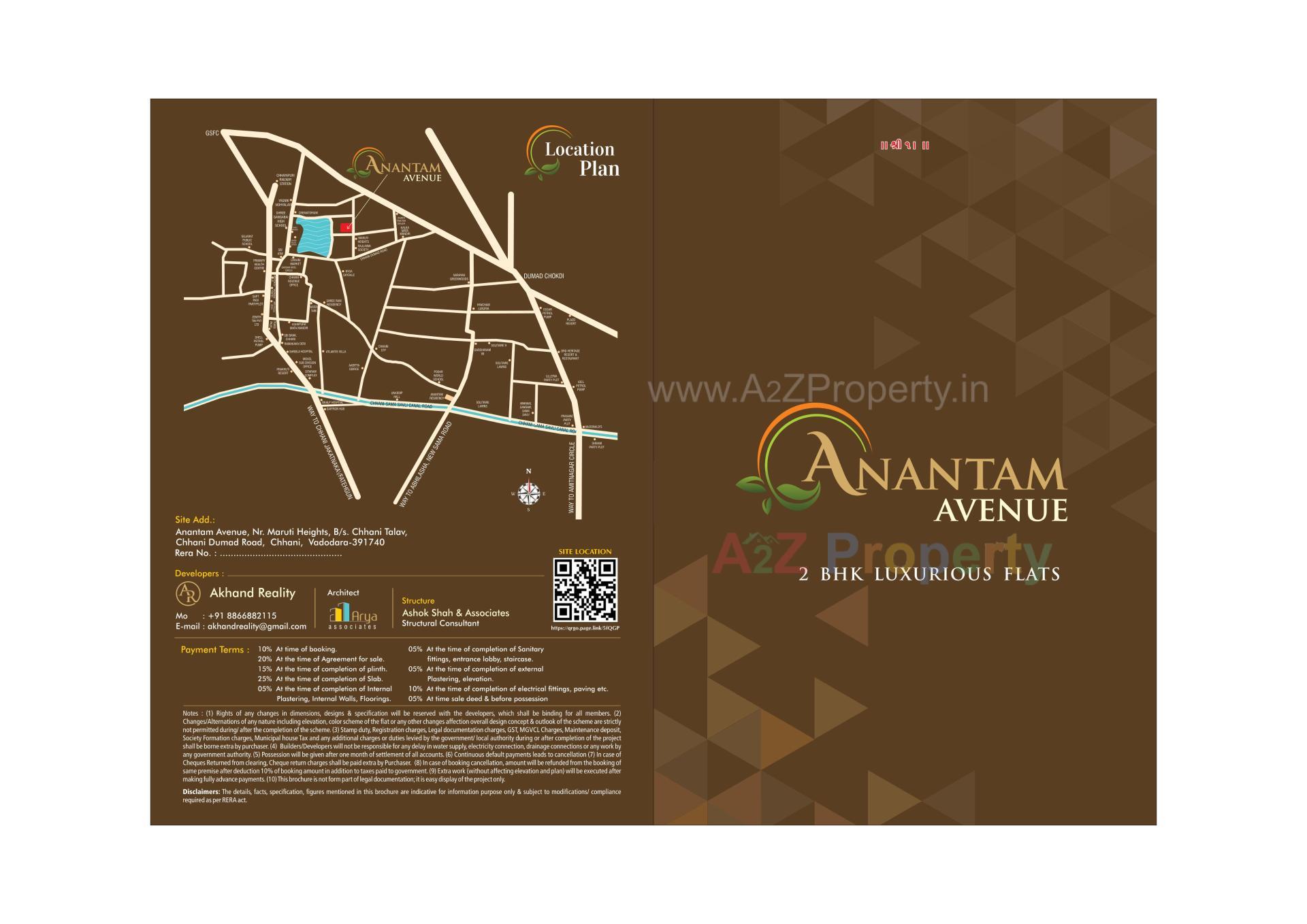  of real estate project Anantam Avenue located at Chhani, Vadodara, Gujarat