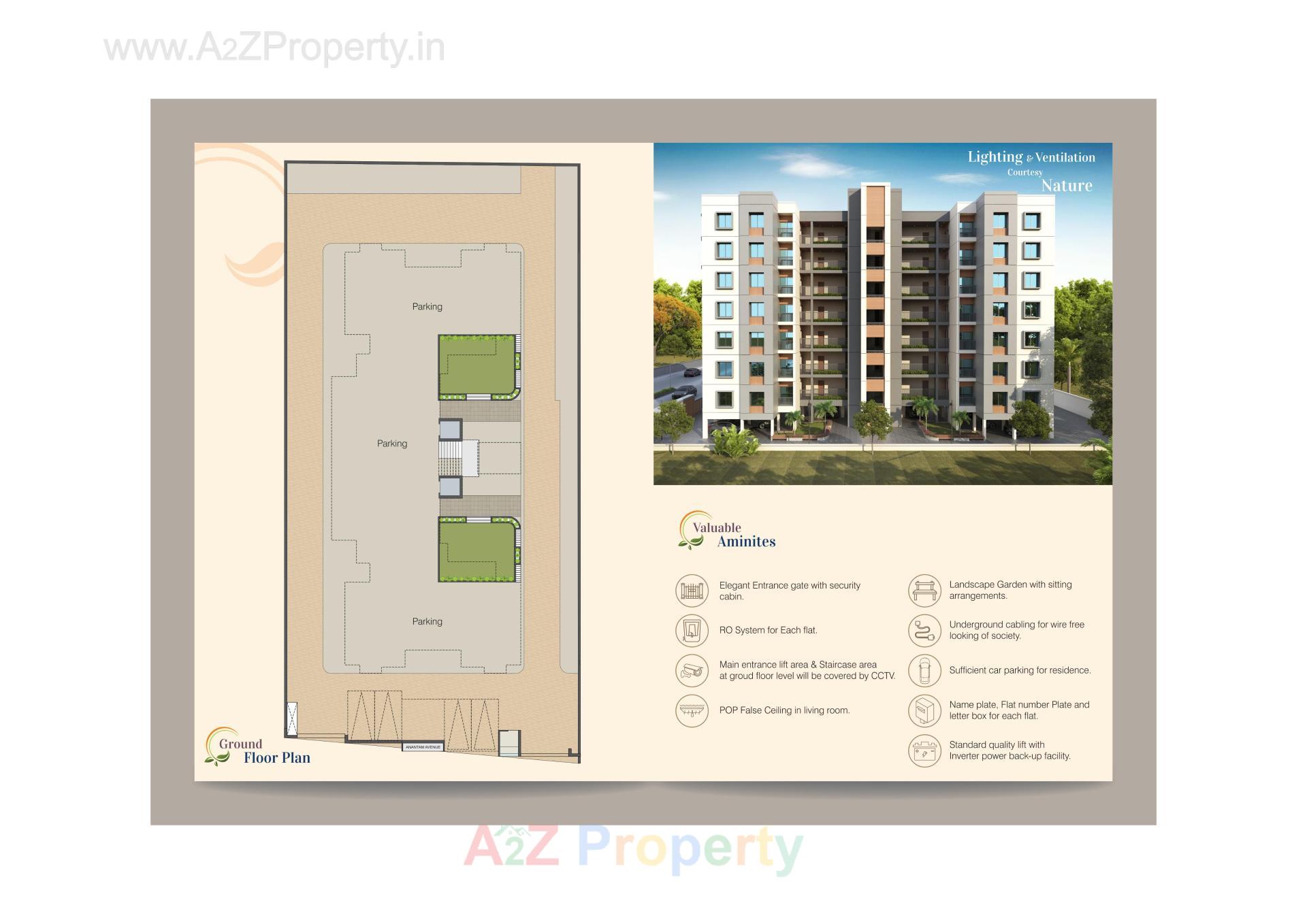 Layout of real estate project Anantam Avenue located at Chhani, Vadodara, Gujarat