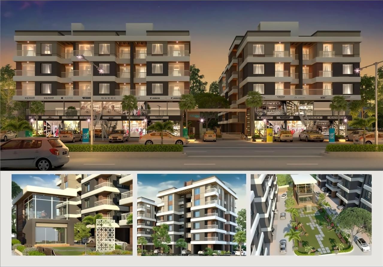 3D Elevation of real estate project Anantam Residency located at Vadodara, Vadodara, Gujarat