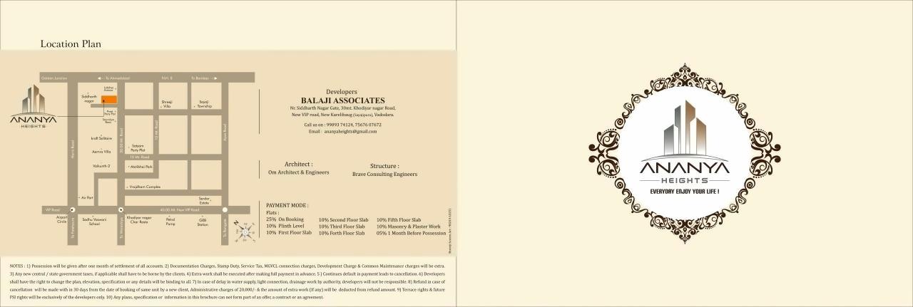  of real estate project Ananya Heights located at Sayajipura, Vadodara, Gujarat