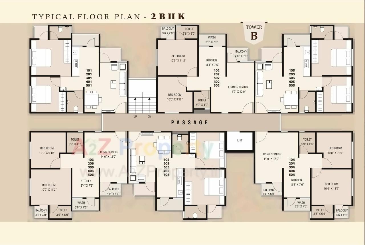 Layout of real estate project Ananya Heights located at Sayajipura, Vadodara, Gujarat