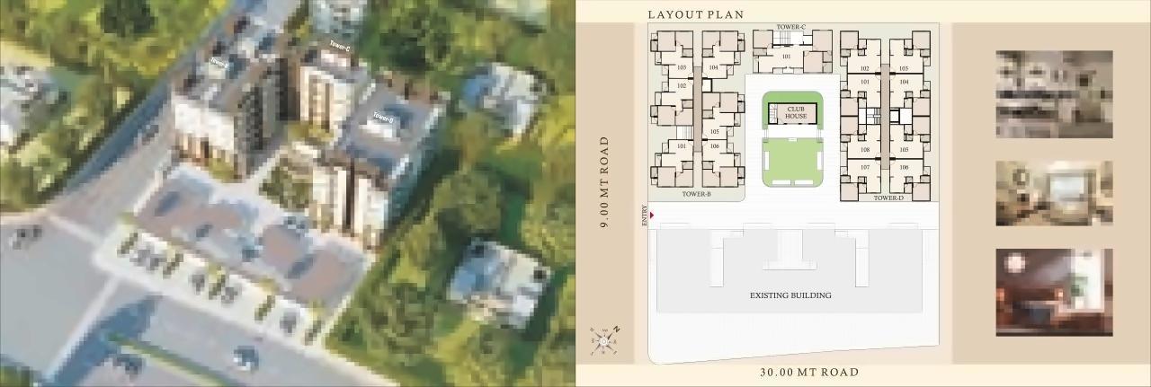 Layout of real estate project Ananya Heights located at Sayajipura, Vadodara, Gujarat