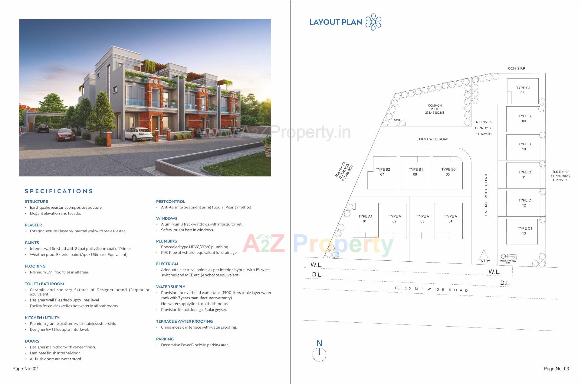 Layout of real estate project Anaya Eternity located at Ankhol, Vadodara, Gujarat