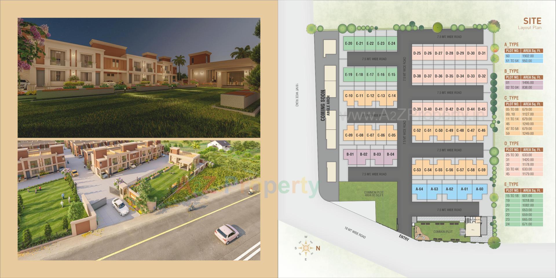 Layout of real estate project Angel Residency located at Karjan, Vadodara, Gujarat