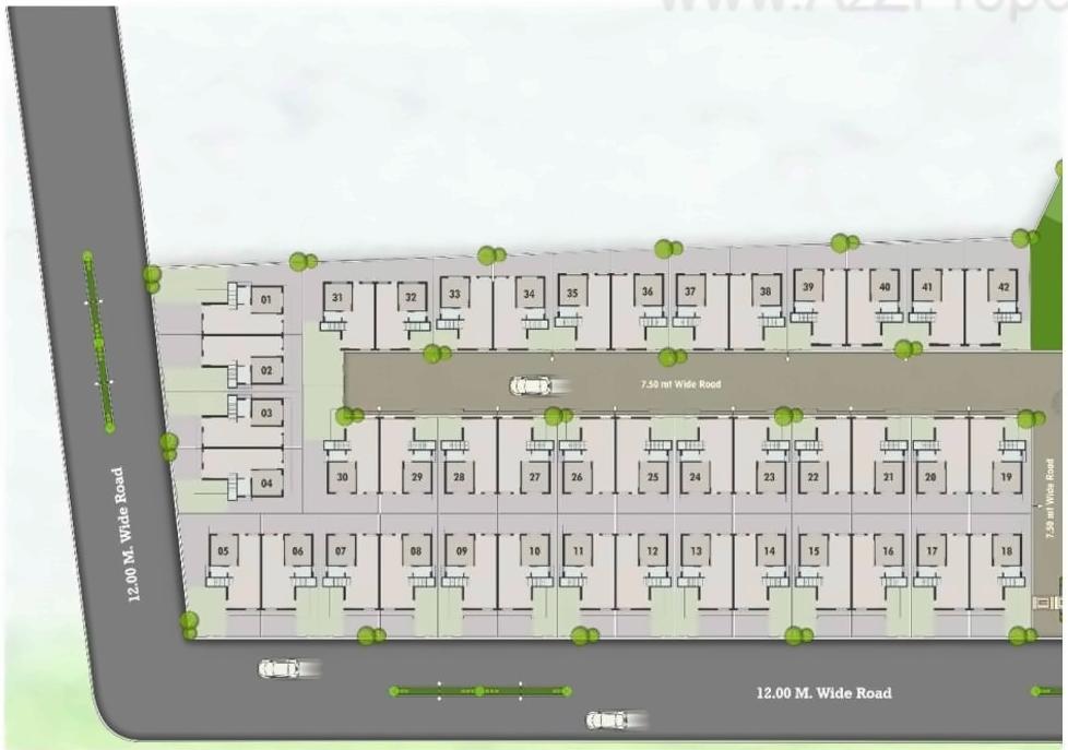 Layout of real estate project Anjani Homes located at Jambuva, Vadodara, Gujarat