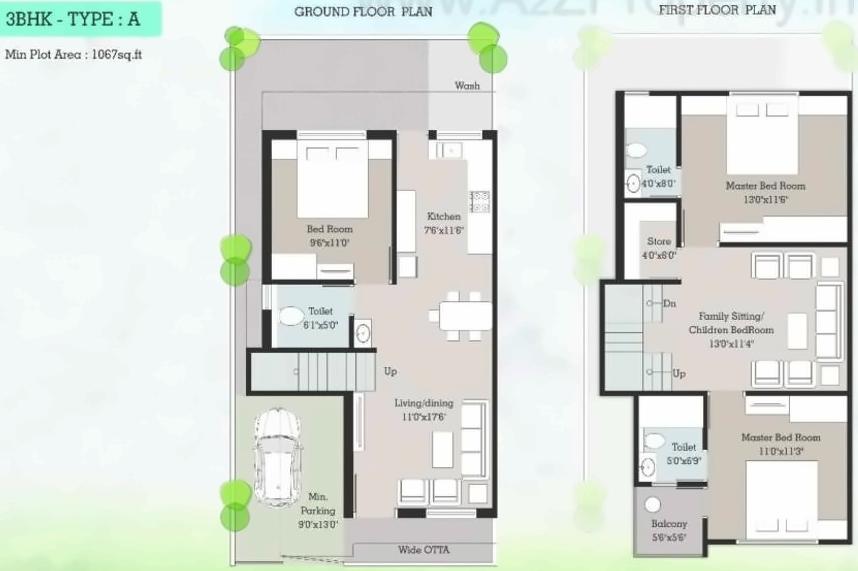 Layout of real estate project Anjani Homes located at Jambuva, Vadodara, Gujarat