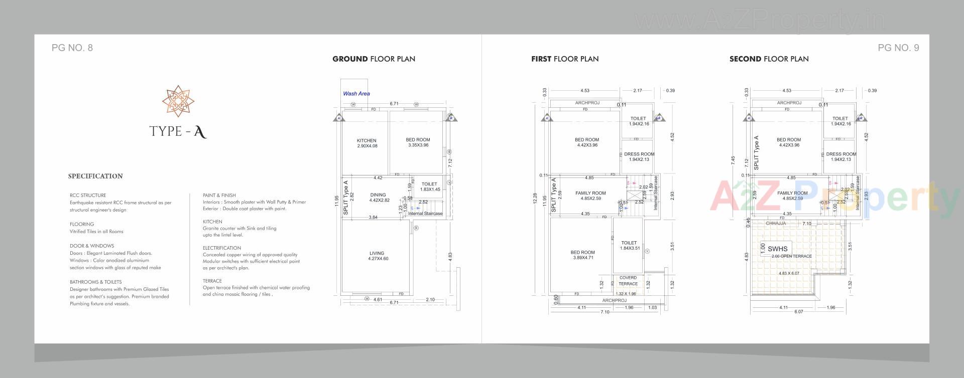 Layout of real estate project Anjani Villa located at Bil, Vadodara, Gujarat