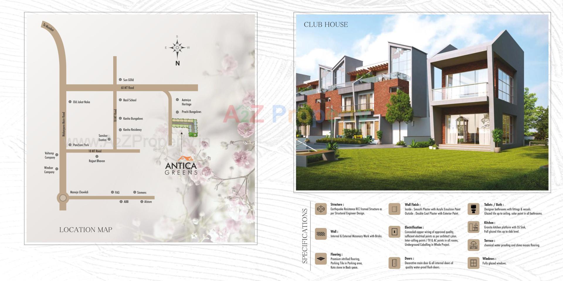 of real estate project Antica Greens located at Maretha, Vadodara, Gujarat