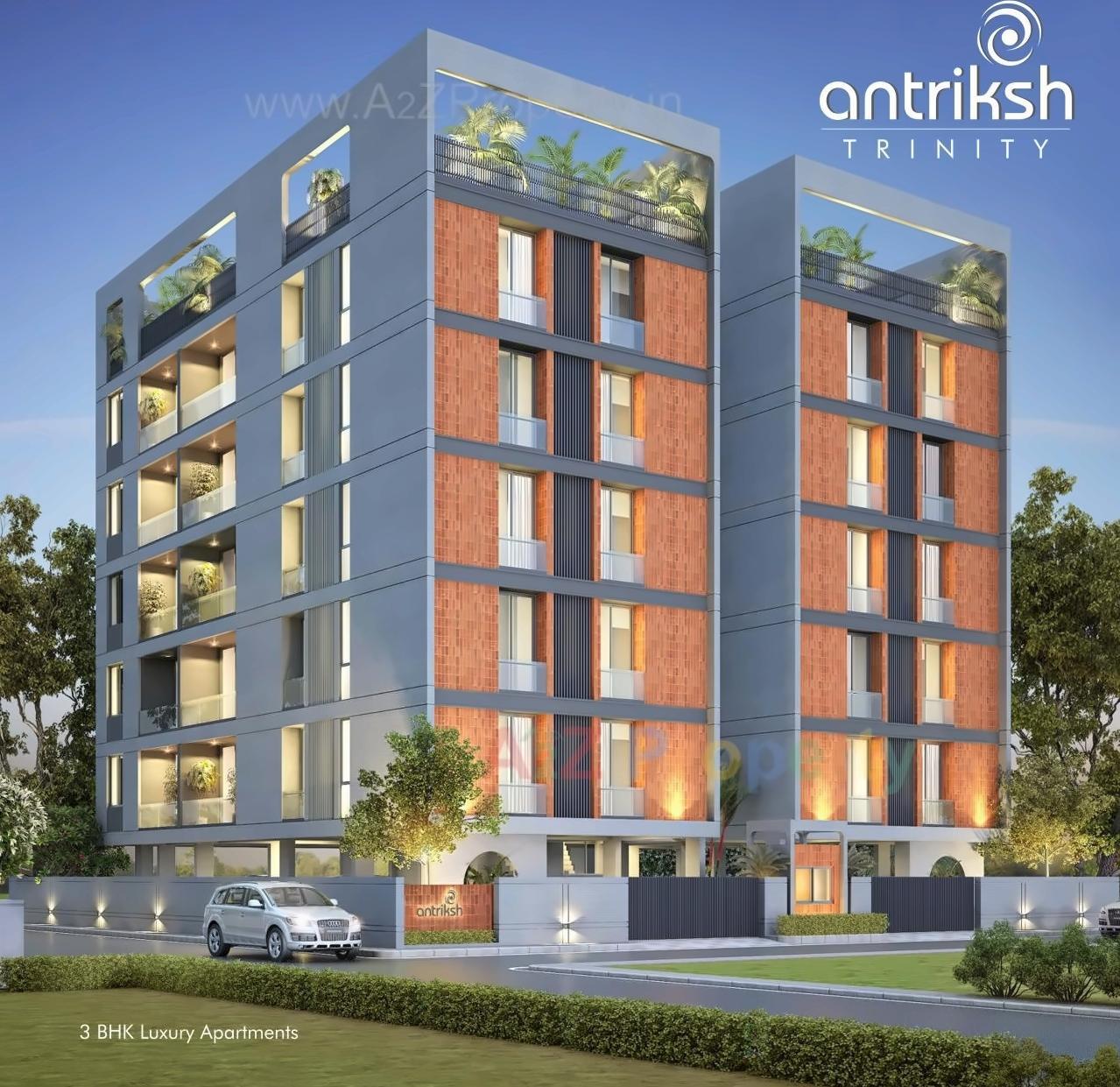 3D Elevation of real estate project Antriksh Trinity located at Vadodara, Vadodara, Gujarat